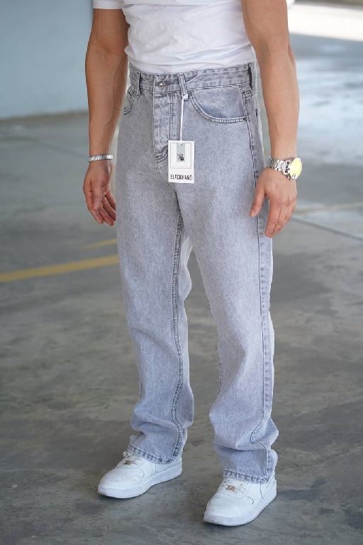 Açık Gri Baggy Kot