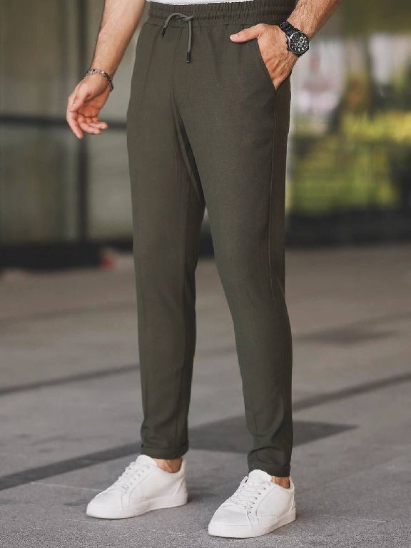 Double paça Beli ipli Haki Jogger