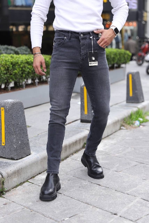 Gri Slimfit Kot